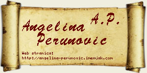 Angelina Perunović vizit kartica
